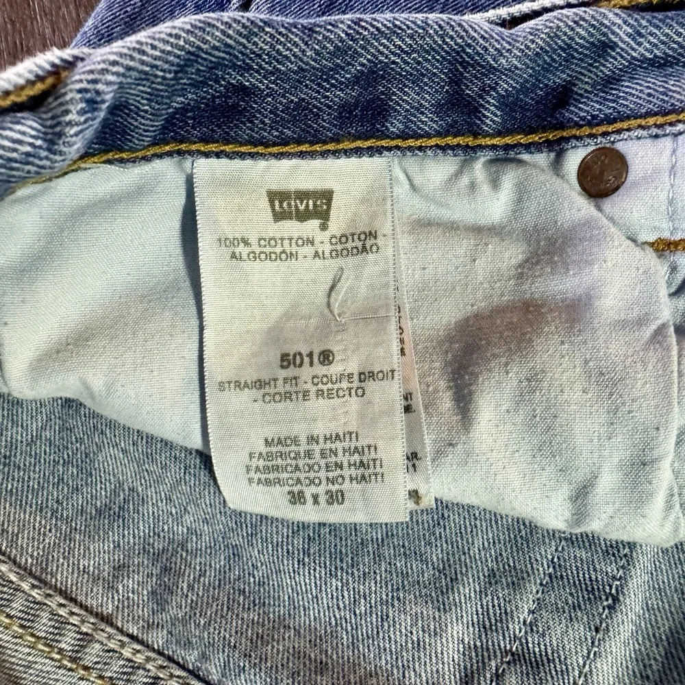 VTG Levis 501‎ Jeans Mens 36x30 Blue Denim Button Fly Straight Leg Original Fit
